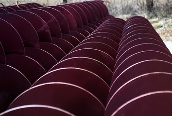 spiral shaft of the worm feeder for bulk materials