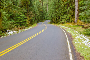 Mountain road in Fall.