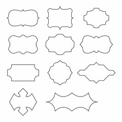 Vintage Frames Set - Vintage frames vector clipart bundle.