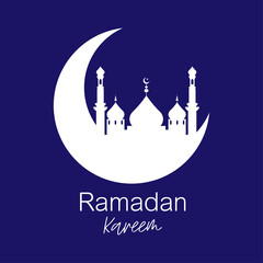 Ramadan Kareem The Holy Month Muslim Feast Greeting Card with calligraphy text