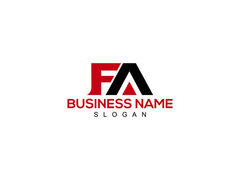 FA Letter Logo, fa logo icon vector for business