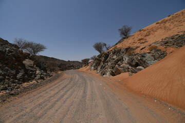 Desert rode between rocks