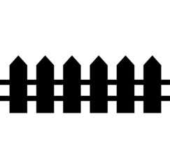 Fence Flat Icon - Editable Vector Illustration