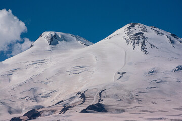 Fototapeta na wymiar Mount Elbrus in summer. Russia, Kabardino-Balkaria