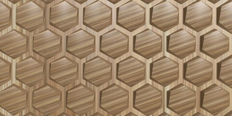 3d wood background. Interior wall panel, wood texture. 3d illustration - 428239716