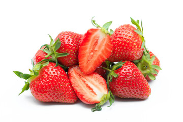 Red berry strawberry isolated on white background- Image