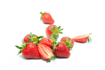 Red berry strawberry isolated on white background- Image