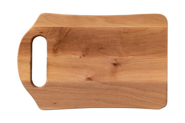 new wooden chopping board isolated on white background