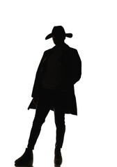 Cool silhouette cowboy clothing