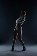 Fototapeta na wymiar Sexy body nude woman. Naked sensual beautiful girl. Artistic photo.