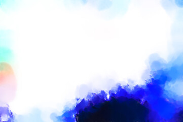 Watercolor strokes on surface. Artistic background image. Abstract painting on canvas. Brushstrokes. Contemporary art. Colorful texture of hand made artwork. Modern painting.