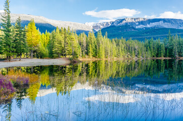 Majestic mountain lake in Canada.