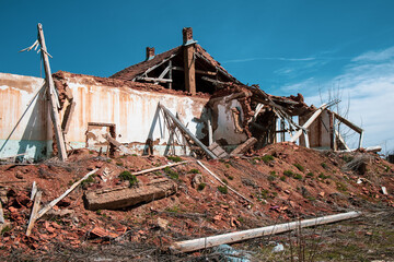 Old, abandoned, ruined house in eastern Serbia.