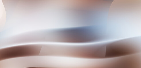 Fluid abstract background with colorful gradient. 2D illustration of modern movement.