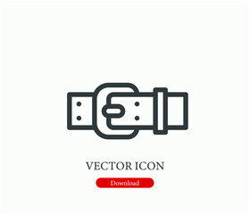 Fototapeta premium Belt vector icon. Editable stroke. Linear style sign for use on web design and mobile apps, logo. Symbol illustration. Pixel vector graphics - Vector