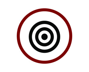 No target vector icon.  Editable stroke. Linear style sign for use on web design and mobile apps, logo. Symbol illustration. Pixel vector graphics - Vector