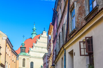 Fototapeta na wymiar View of a church in Lublin, Poland