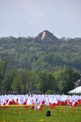 swieto flagi na Bloniach, święto narodowe, 1 majowe, 3 maja, flaga Polski, symbol narodowy, Kraków