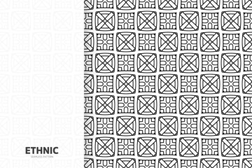 Fototapeta premium Seamless tribal texture geometric design