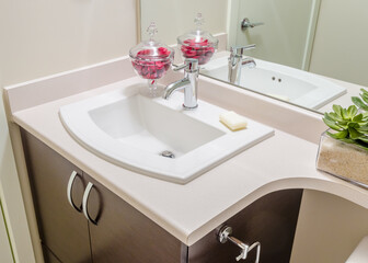 Fragment of a luxury bathroom