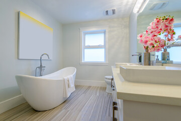 Fragment of a luxury bathroom