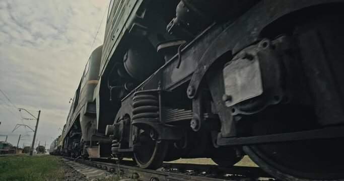 Old abandoned trains. Locomotives and wagons that will no longer be built