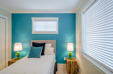 Beautiful and modern home and hotel bedroom interior design.