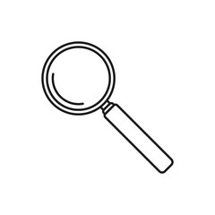 Magnifying glass icon. Vector. Line style.	