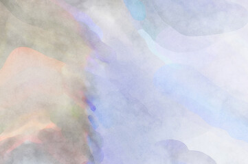 Soft watercolor wallpaper. Artistic painting with softly brushed colors. Pastel colors dabbed background. Painted abstract wall art.