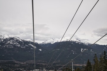 Scenic view from the top of Black comb mountains in Whistler,BC, Canada