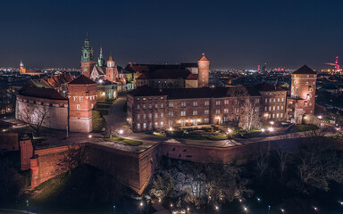 Fototapeta na wymiar Wawel by night in Kraków 