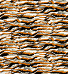 Seamless animal ikat zebra pattern.