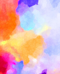Watercolor painted background. Abstract Illustration wallpaper. Brush stroked painting. 2D Illustration.