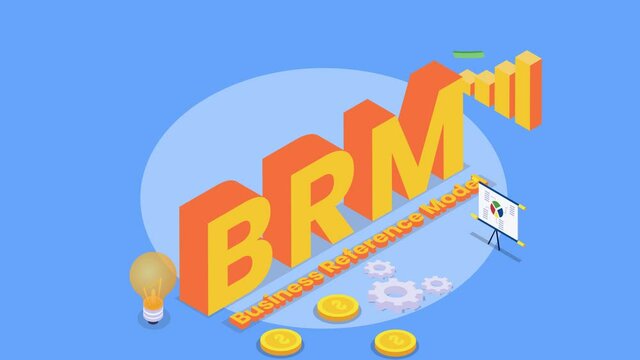 Business people with Business Reference Model text