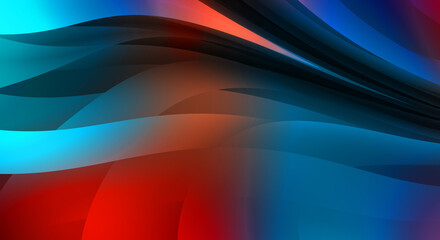 Abstract background with colorful gradient. Vibrant graphic wallpaper with stripes design. Fluid 2D illustration of modern movement.