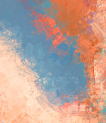 Brushed Painted Abstract Background. Brush stroked painting. Strokes of paint. 2D Illustration.