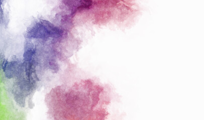 Watercolor painted background. Abstract Illustration wallpaper. Brush stroked painting. 2D Illustration.