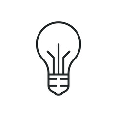 simple light bulb icon for lighting