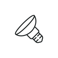 simple light bulb icon for lighting