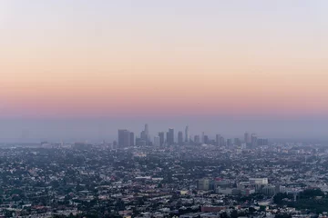 Poster Sunset over downtown Los Angeles from Griffith Observatory © sayrhkdsu
