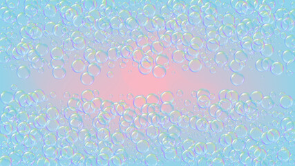 Fototapeta na wymiar Fizz background with shampoo foam and soap bubbles.
