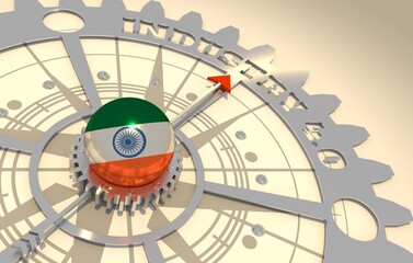 Industry four point zero text on the gear.