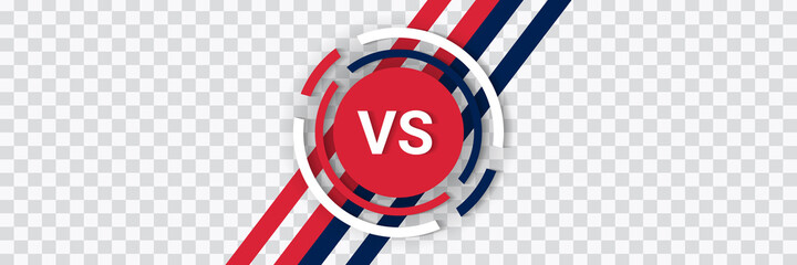 Versus isolated logo. Battle vs match, game vector template.