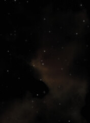 Star field in galaxy space with colorful nebula. Sci fi background of deep space. Ethereal wallpaper.