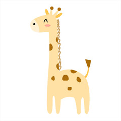 Cute safari animals: tiger, elephant, giraffe, zebra, lion, toucan
