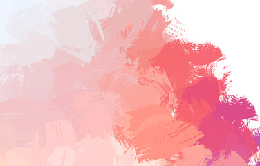 Wall art. Unique and creative illustration. Brush stroked painting. Abstract background of colorful brush strokes. Brushed vibrant wallpaper. Painted artistic creation.