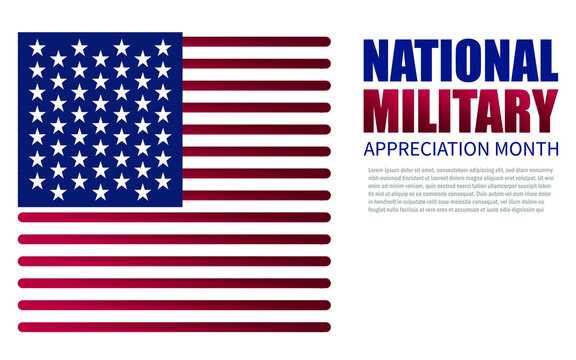 National Military Appreciation Month In May ,Vector Illustration.