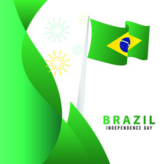 Fototapeta na wymiar brazil independence day vector template. design for banner, greeting cards or print.