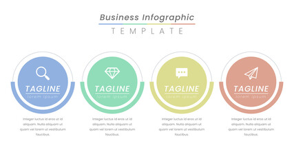 Infographic label design with icons and 4 options or steps. infographics for business concept.