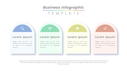 Fototapeta premium Infographic label design with icons and 4 options or steps. infographics for business concept.